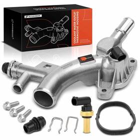 Apwo004 A-premium Upgraded Aluminum Coolant Housing Water Outlet Compatible With