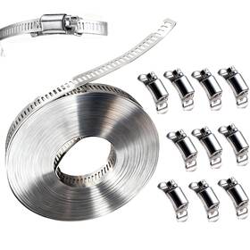 Allwin Ylg-25-36 Hose Clamp Kit 12 Ft 304 Stainless Steel Cut-to-size With 10 Heavy