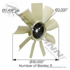 05-19615-200 Automann 810.fb9909 Universal Fan Cooling 3181202