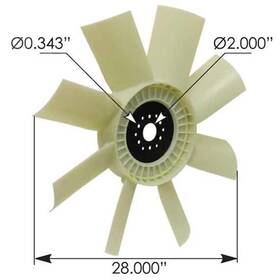 810.fb9904 Bestfit Trucks 28 Inch Fan Blade 2 Pilot Hole For International