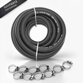 J1532 Choimoon Sku18-8mm 10ftc 5/16 Transmission Oil Cooler Hose Fuel Line 10ft With Clamps
