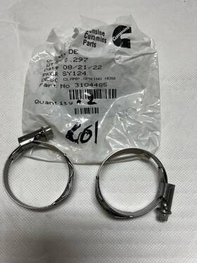 3104485 Cummins New Genuine Oem High Pressure Spring Hose Clamp X2