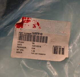 5297810 Cummins Genuine Oem Air Transfer Tube 8.9 L Isc/isl