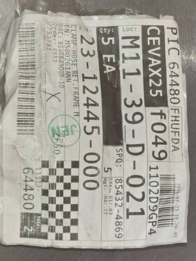 23-12445-000 Freightliner New Genuine Hose Retention Clamp Frame M