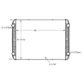 Hdc011049p Freightliner S2c Radiator Assembly 3895449