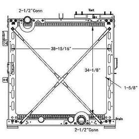Hdc011266paf 2017-newer International Lt625 15.0l Engine Plastic Aluminum Radiator With Frame