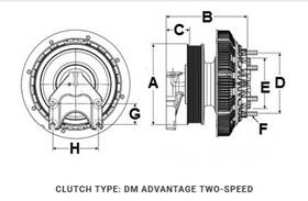 511-11941 Horton 98a8336-2 2024 Dm Advantage Two Speed Fan Clutches And Hubs