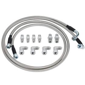 H-ofk19-52-ss Hypertune 6an 52 Inch Transmission Fluid Oil Cooler Hose Line Kit For Gm Chevy Ford 52inch