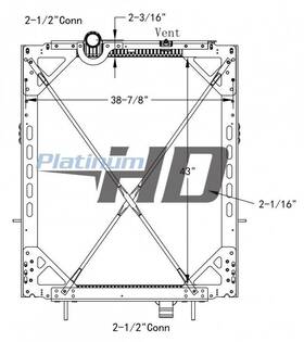 Hdc010175paf Keystone 2008-2015 Peterbilt 388 389 Kenworth W900 Plastic Aluminum Radiator With Frame