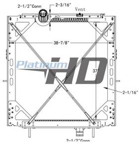 Hdc010176paf Keystone Peterbilt 587 Radiator Assembly 3384074