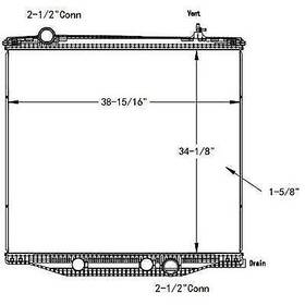 Hdc011266pa Keystone 2017-newer International Lt625 15.0l Engine Plastic Aluminum Radiator