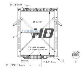 Hdc011152paf Lkq Keystone Automotive Aftermarket 2016-2017 Mack Ch Granite Volvo Vhd Plastic Aluminum Radiator With Frame