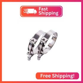 Tbc-1.5 Luxerad 2pcs 2.5 Inch Stainless Steel T-bolt Hose Clamps Clamp Range 66-77mm For