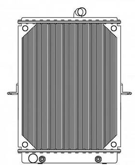 Hdc010704dt Mack 1995-2006 Mr688 Copper Brass Dimpled Tubes 4 Row Standard Core Radiator