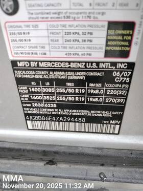 109-50107 Mercedes-benz Driver Side Apron With Rail Cut 2006-2011 Ml350