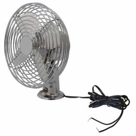 M100012v Mill Supply Inc. Rv Car Truck Semi Boat Dash Mount Chrome Metal 2 Speed 12v Fan 4 Blade 7 Inch Cage