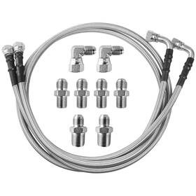 Muhize 717717630771 6an 52 Inch Transmission Fluid Oil Cooler Hose Line Kit Inches Black
