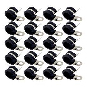 Oxcano Oxflc3-8-20 20pcs 3/8 Inch Fuel Line Tubing Mounting Clamps 304 Stainless Steel Cable Clamp