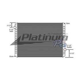 Hdc010024sk Platinum Hd 1994-2000 Ford L9000 Copper / Brass Radiator