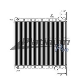 F600-f800 Platinum Hd Hdc010031 1990-1993 Ford Series Copper / Brass Radiator 3 Row Core