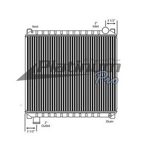 F700-f800 Platinum Hd Hdc010035 1990-1993 Ford Series Copper / Brass Radiator