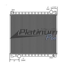 F600-f900 Platinum Hd Hdc010037 1990-1993 Ford Series Copper / Brass Radiator High Efficiency Core