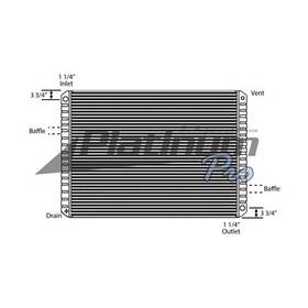 Hdc010045 Platinum Hd 1994-1993 Ford-sterling L9000 Series Copper / Brass Radiator Low Flow Core