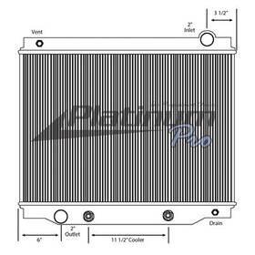 Hdc010070 Platinum Hd 1992-1993 Ford F700 Series Copper / Brass Radiator
