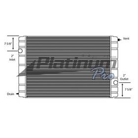 L7000-l8000 Platinum Hd Hdc010075 1994-2000 Ford Series Copper / Brass Radiator