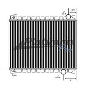 F600-f900 Platinum Hd Hdc010082 1995-2000 Ford Series Copper / Brass Radiator