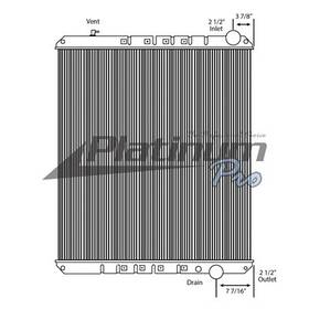 Hdc010101skff Platinum Hd 2006-2010 Freightliner Cascadia Copper / Brass Radiator Without Oil Cooler