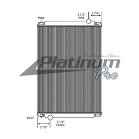 Hdc010150sk Platinum Hd 2004-2008 Freightliner Condor Copper / Brass Radiator