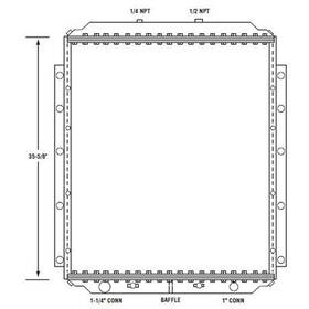 Hdc010253 Platinum Hd 1989-1993 International 8100 Copper / Brass Radiator