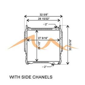 Hdc010303 Platinum Hd 1995-2000 Ford F800 Series Copper / Brass Radiator