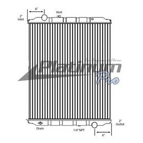 Hdc010334sk Platinum Hd 1996-2000 Bluebird Bus All American Rear Engine Copper / Brass Radiator