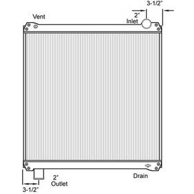 Hdc010373 Platinum Hd 1995-2000 Ford Lta9000 Copper / Brass Radiator With Framework High Efficiency
