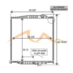 Hdc010482 Platinum Hd 1996-2007 Volvo Vn-vnl-series Copper / Brass Radiator High Efficiency Core