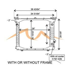 B800-f650 Platinum Hd Hdc010512 1995-2001 Ford Series Copper / Brass Radiator With Version B