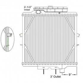 Hdc010536sk Platinum Hd 1994-2004 Peterbilt 377-379 Series Copper / Brass Radiator 5 Row Standard Core