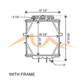 Hdc010537 Platinum Hd 1994-2004 Peterbilt 377-379 Series Copper / Brass Radiator 6 Row Flat Fin Core