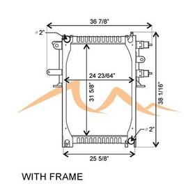 Hdc010543 Platinum Hd 2006-2010 Freightliner M2 100 Copper / Brass Radiator With Framework