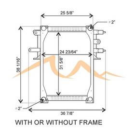 Hdc010545 Platinum Hd 2006-2010 Freightliner M2 Series Copper / Brass Radiator With Framework