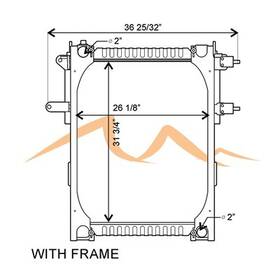 Hdc010546 Platinum Hd 2006-2010 Freightliner M2 100 Copper / Brass Radiator With Framework