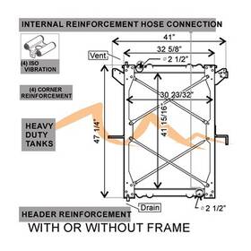 Hdc010549 Platinum Hd 2004-2008 Freightliner Columbia 120 Series Copper / Brass Radiator With