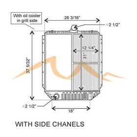 Hdc010586 Platinum Hd 1994-2005 International 4900 Copper / Brass Radiator 3 Row - Oil Cooler