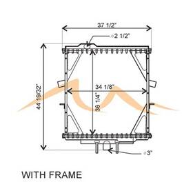 Hdc010624 Platinum Hd 2002-2005 Peterbilt 387 Series Copper / Brass Radiator 4 Row Standard Core