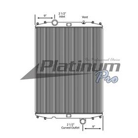 Hdc010633 Platinum Hd 2007-2010 Kenworth T660 Copper / Brass Radiator