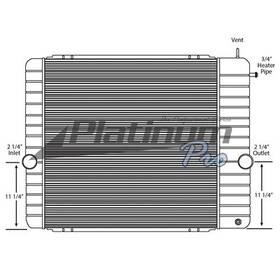 Hdc010649sk Platinum Hd 2003-2008 International 4200i Series Copper / Brass Radiator 3 Row High