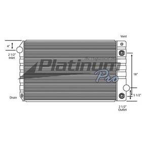 Hdc010652 Platinum Hd 2005-2009 International 7300i Series Copper / Brass Radiator Standard Core