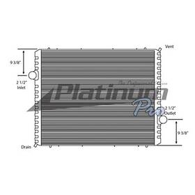 Hdc010656 Platinum Hd 2003-2010 Kenworth T2000 Copper / Brass Radiator Standard Core